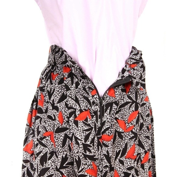 Vintage A Line Robyn Skirt in Black Red White Print Size Medium W 29" - Hey Viv - Picture 4 of 6